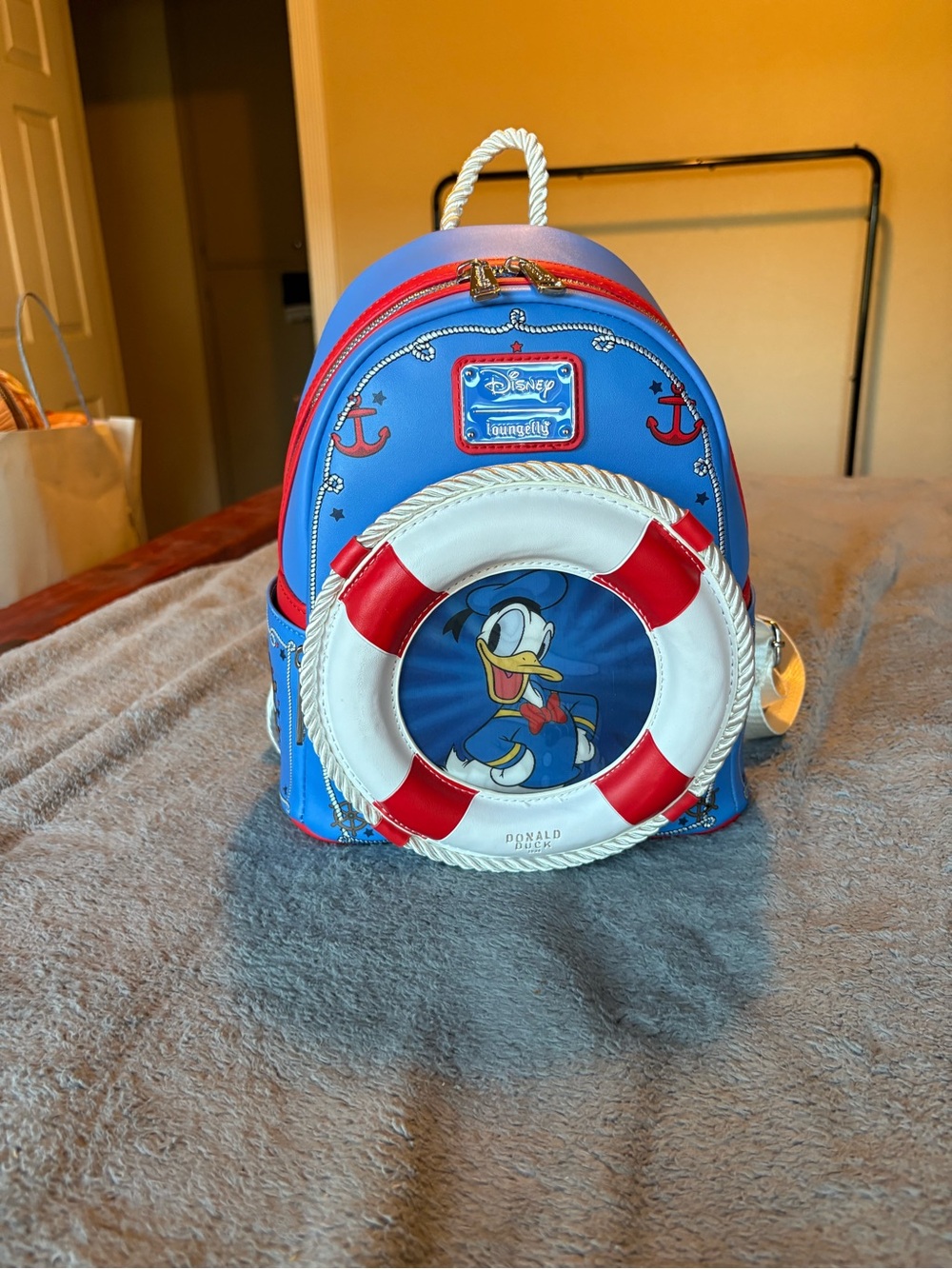 Disney Loungefly Donald Duck Blue Mini Backpack